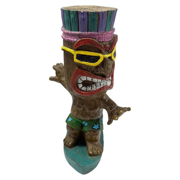 Kahuna Tik Surfer Dude Resin 15 inch Statue Perfect Tiki Bar Decor - Picture 1 of 11